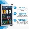Newair 100 Can Beverage Fridge with Glass Door, Small Freestanding Mini Fridge in Stainless Steel, Compact Drinks Cooler, Single Zone Bar Refrigerator - 3 of 4