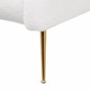 GAOMON Upholstered Single Chair Armchair with Golden Legs for Living Room, Bedroom, Office, Home Decoration White - 3 of 4