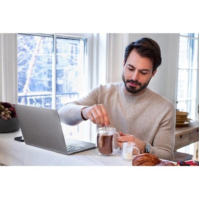 Caleo Double Wall Insulated Glass Coffee Mugs - Set of 4