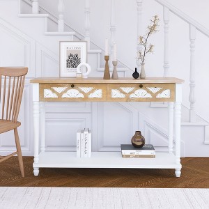 Bella Depot 48" Console Table with 2 Drawers and 1 Bottom Shelf for Entryway Hallway - 1 of 4