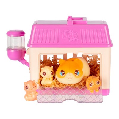 Little Live Pets Mama Surprise Minis Hamster Playset with Pink Hutch