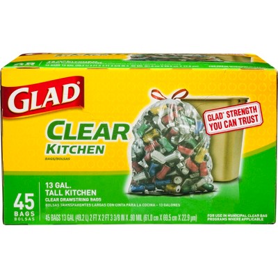 Glad Forceflex Maxstrength Recovered Plastic Trash Bag - 13 Gallon/45ct :  Target