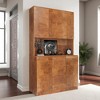 71" Tall Wardrobe Storage Cabinet with 6 Doors, 1 Drawer and Open Shelf, Freestanding MDF Pantry Closet for Bedroom Kitchen Entryway - 3 of 4
