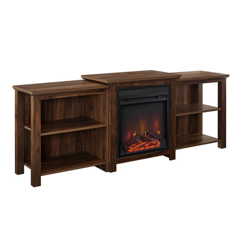 Tiered Open Shelf Electric Fireplace TV Stand for TVs up to 30" - Saracina Home, 1 of 13