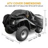 Unique Bargains Quad ATV Cover 4 Wheelers Cover Waterproof Snowproof with Reflective Strips Universal Fit Black - 2 of 4
