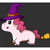 Men's Design By Humans Witch Unicorn Halloween T Shirt By thebeardstudio T-Shirt - 2 of 4