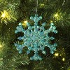 5" Christmas Turquoise Plastic Snowflake Ornament - Wondershop™ - 2 of 3