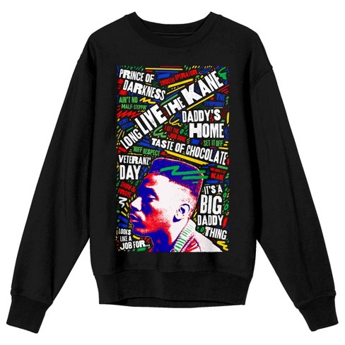 Rock The Bells Long Live The Kane Crew Neck Long Sleeve Men's Black Sweatshirt - image 1 of 3