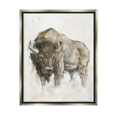 Stupell Industries Western American Buffalo Brown Country Animal