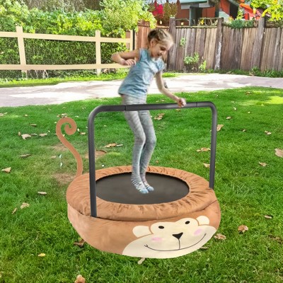 Assembled Children's Trampoline Happy Expression Outdoor and Indoor for kids age 3 - 7
