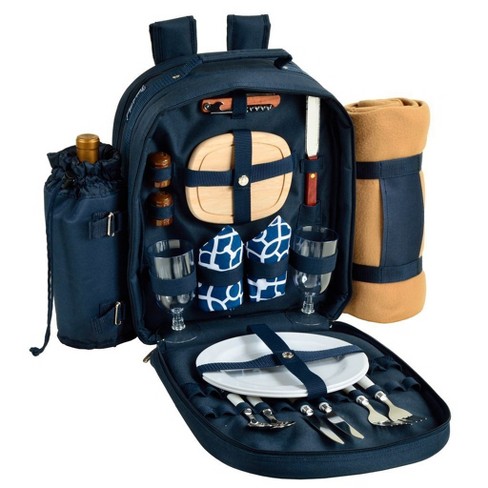 Picnic At Ascot Two Person Picnic Backpack With Soft Sided Cooler Blanket Target