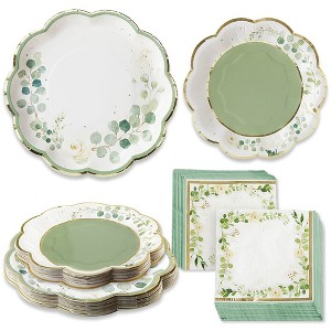 Kate Aspen Botanical Garden 62 Piece Party Tableware Set (16 Guests) | 00251NA-KIT - 1 of 4