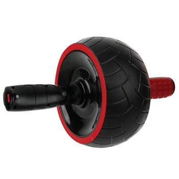 Perfect Fitness Ab Carver Pro Roller Wheel With Built In Spring Resistance,  At Home Core Workout Equipment, Red
