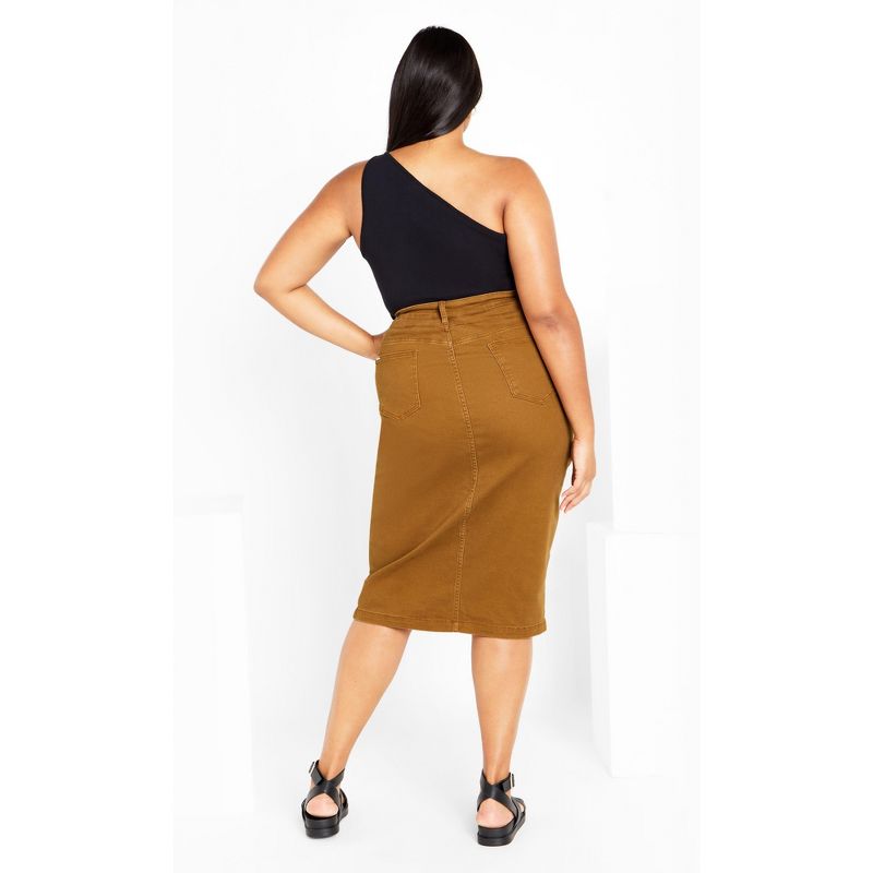 Women's Plus Size Vivian Skirt - butterscotch | CITY CHIC, 3 of 7