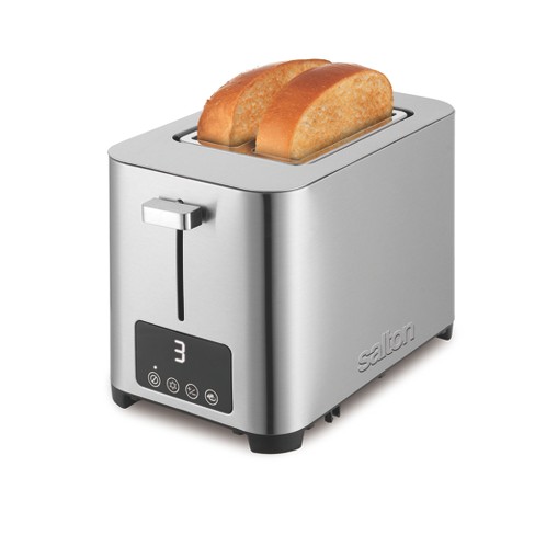 Toaster 2 Slice Stainless Steel Toaster with 6 Bread Shade Settings, Bagel,  Cancel, Defrost Function, 2 Slice Toaster with Extra Wide Slot, Removable  Crumb Tray, White