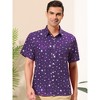 Lars Amadeus Men's Star Print Button Down Short Sleeves Casual Summer Shirts - 2 of 4