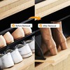 Shoe Cabinet Storage for Entryway, Rattan Shoe Cabinet with 2 Flip Drawers, Freestanding Shoe Storage Organizer with Metal Legs - 2 of 4