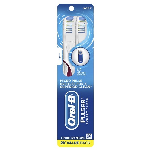 Oral-B Pro-Health Pulsar Battery Powered Electric Toothbrush with Soft Bristles - 2ct