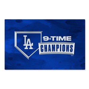 MLB Los Angeles Dodgers 2025 World Series Multi Champ Revved Washable Rug 20 x 32 inches - 1 of 4