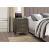 Centralia 3-Drawers Transitional Wood Nightstand in Gray - Lexicon - 2 of 4