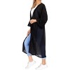LA LEELA Women's Open Front Summer Vacation Beachwear Long Bathing Suit Duster Holiday Swimwear Swim Suit Coverups Casual Top 1X-2X Black Solid - 3 of 4