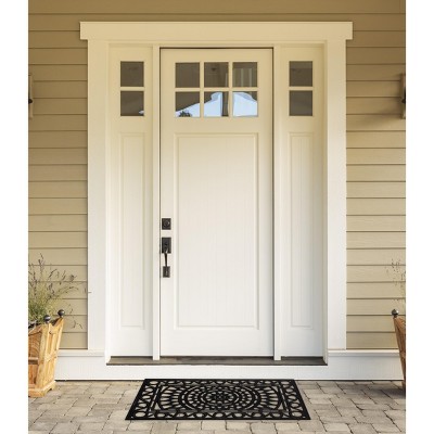 Sun Scroll Anti-Slip Rubber Outdoor Doormat, 18x30