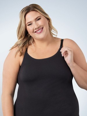 Leading Lady Lace-back Maternity To Nursing Tank In Black, Size: Large :  Target