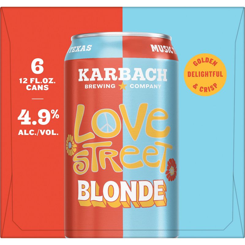 Karbach Love Street Blonde Beer - 6pk/12 fl oz Cans, 5 of 12