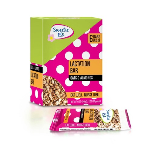 Sweetie Pie Organics Oats Almond Lactation Bar 6pk Target
