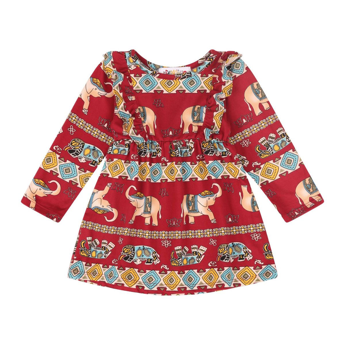 Mixed Up Clothing Baby Girls Volant Ruffle Print Dress