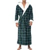 ADR Men's Robe, Warm Plush Hooded Bathrobe Man, Full Length Fleece Robe Man with Hood - 4 of 4