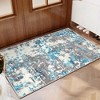 Modern Abstract Rug Machine Washable Throw Rug Boho Chic Abstract Watercolor Design Area Rug - 3 of 4