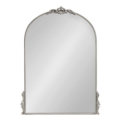 Myrcelle Silver Ornate Arched Wall Mirror 25" x 33"