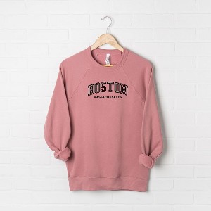 Simply Sage Market Women's Bella Canvas Graphic Sweatshirt Embroidered Boston Massachussetts - 1 of 2