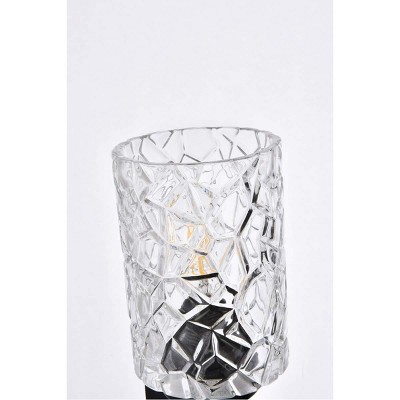 Cassie 2-Light Black and Clear Glass Bath Sconce