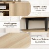 Garvee Stylish 65 Inch Fluted TV Stand – Modern Entertainment Center for TVs Up to 70 Inches with Sliding Doors, Adjustable Shelves - 2 of 4