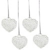 4Es Novelty Clear Glass Heart Ornaments (Set of 12) Mini Spun Glass Christmas Ornaments for Christmas or Valentines Day Tree Decoration - 2 of 4