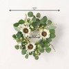 Sullivans Artificial Sunflower  Eucalyptus and Berry Wreath - 2 of 2