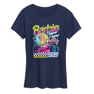 Women's - Barbie - Racecar Comic Short Sleeve Graphic T-Shirt - 1 of 4