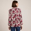 Lands' End Women's Lightweight Jersey Long Sleeve Button Front Pintuck Top - 2 of 4