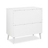 INFURNIC Decorative Storage Cabinets 3-Drawer Storage Dresser with Antique Gold Pulls for Bedroom, White, 35.5"*18"*33.5" - 2 of 4