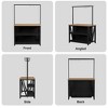 Homhougo Kitchen Island with Power Outlet & LED Lights, Bakers Rack with Storage, Large Kitchen Island Table with 3 Tier wood color - 3 of 4
