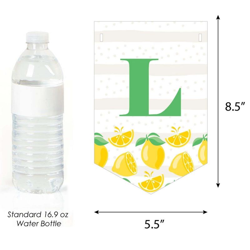 Big Dot of Happiness So Fresh - Lemon - Citrus Lemonade Party Bunting Banner - Party Decorations - Lemonade Stand, 3 of 5