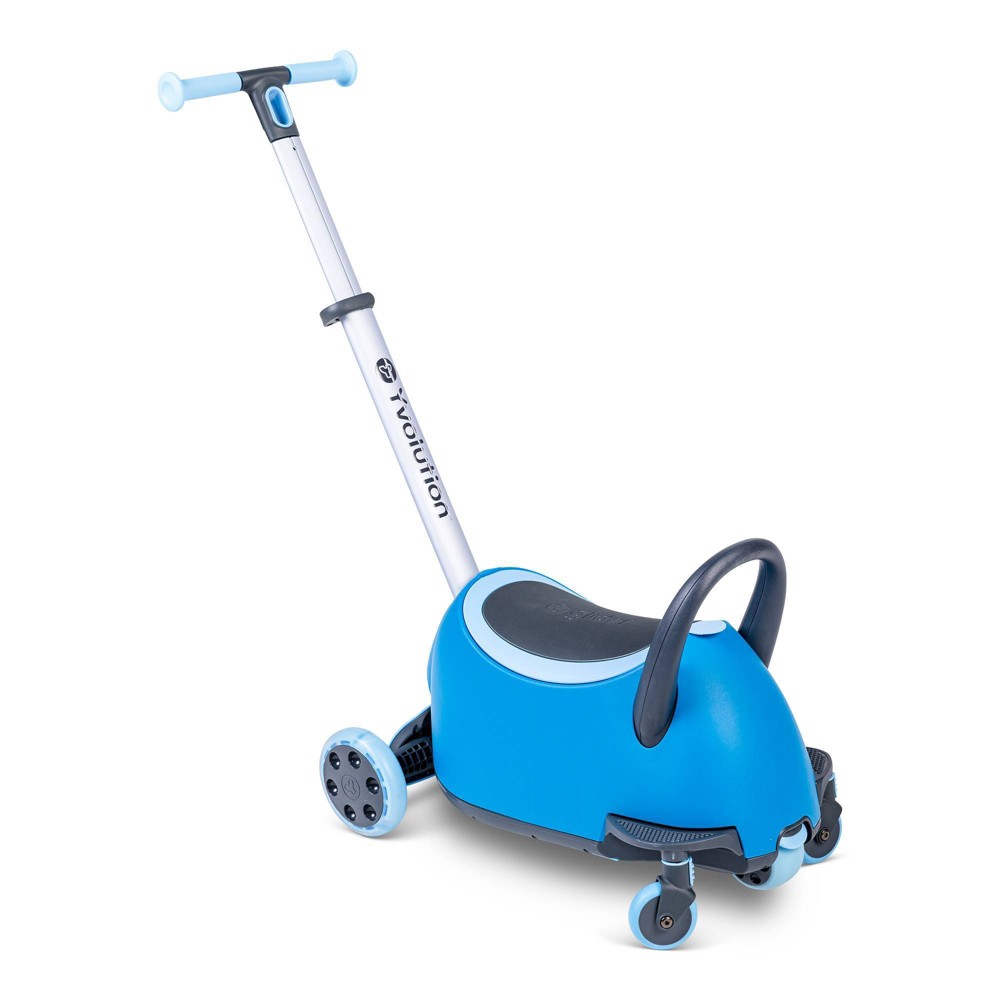 Yvolution Y Glider Luna 5-in-1 Ride-on to Scooter with Storage Trunk - Blue