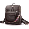 DSVIMOY Women Removable Strap Nylon Backpack with Internal Pocket, Large Capacity Backpack, Coffee, 13"*7"*2.3" - 4 of 4