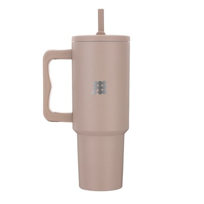 Cubitt Insulated Stainless Steel 40 oz Tumbler with Handle and Straw Lid, Cupholder friendly