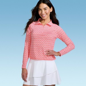 Lands' End Women's Quarter Zip Rash Guard - 1 of 2