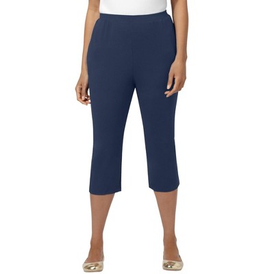 Catherines Women's Plus Size Petite Suprema Capri (With Pockets)