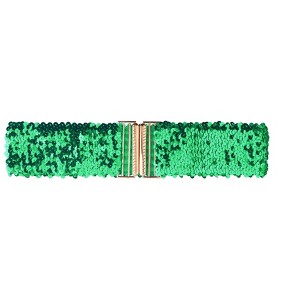 Allegra K Womens Elastic Waist Belt Sequins Decor Metal Interlock Buckles Belts for Dresses 1 Pc - 1 of 4