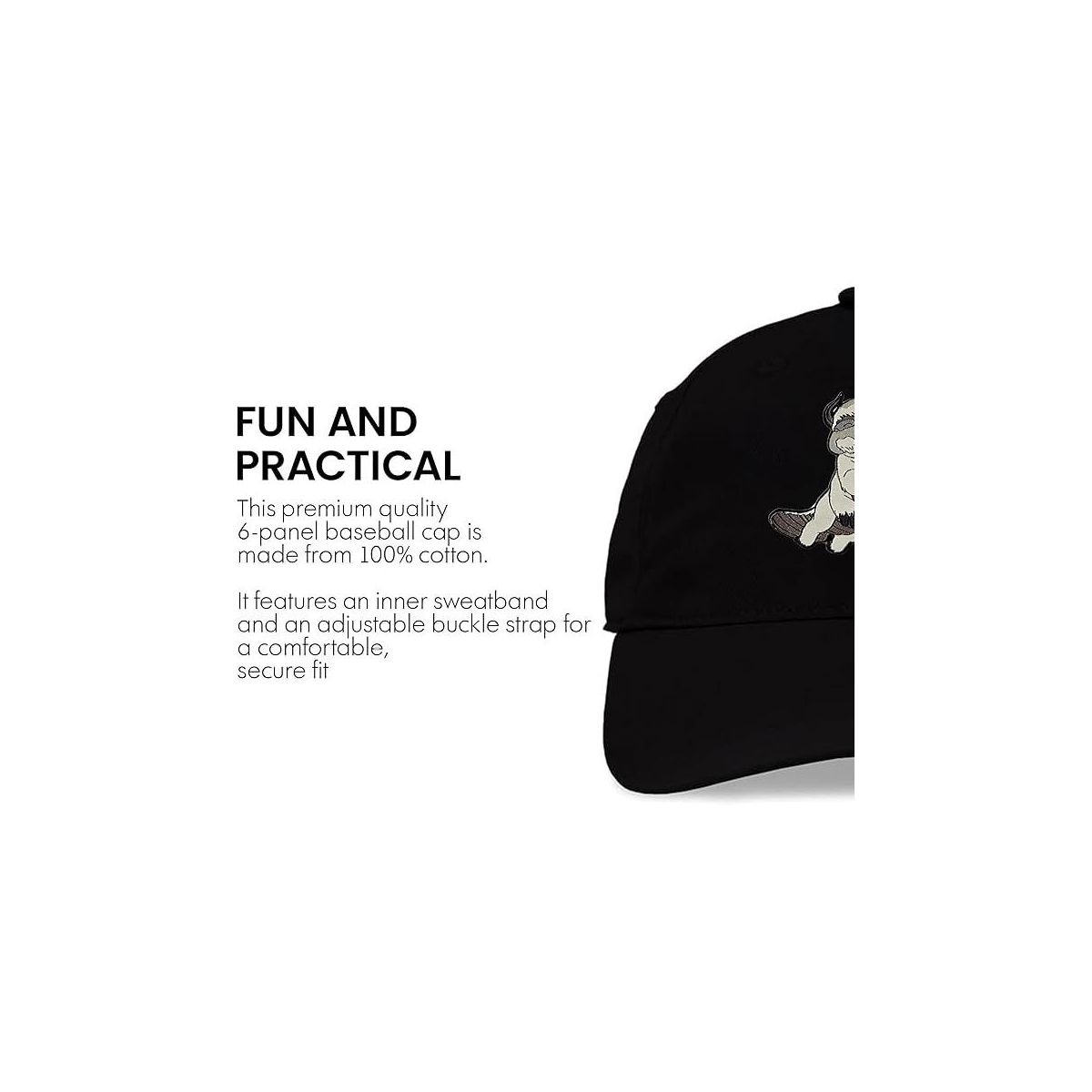 Officially Licensed Baseball Caps for Kids - Avatar Logo and Appa Baseball Cap One Size - thumbnail 5